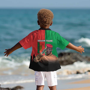 Faso Rises Our Soil Our Rules Kid Hawaiian Shirt Ibrahim Traore Revolutionary Spirit