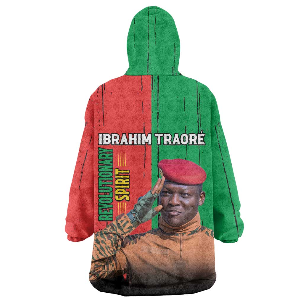 Faso Rises Our Soil Our Rules Kid Wearable Blanket Hoodie Ibrahim Traore Revolutionary Spirit