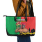 Faso Rises Our Soil Our Rules Leather Tote Bag Ibrahim Traore Revolutionary Spirit