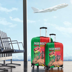 Faso Rises Our Soil Our Rules Luggage Cover Ibrahim Traore Revolutionary Spirit