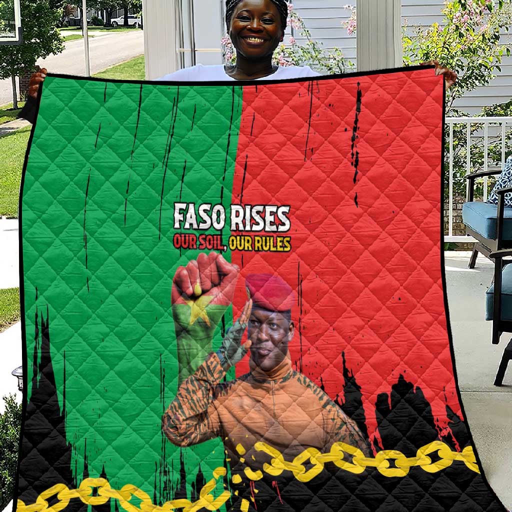 Faso Rises Our Soil Our Rules Quilt Ibrahim Traore Revolutionary Spirit