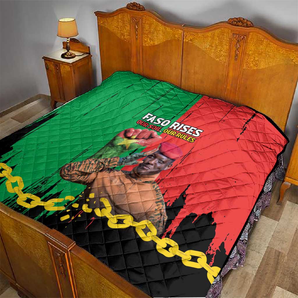 Faso Rises Our Soil Our Rules Quilt Ibrahim Traore Revolutionary Spirit