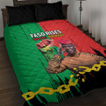 Faso Rises Our Soil Our Rules Quilt Bed Set Ibrahim Traore Revolutionary Spirit