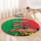 Faso Rises Our Soil Our Rules Round Carpet Ibrahim Traore Revolutionary Spirit