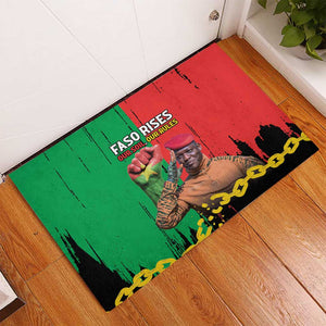 Faso Rises Our Soil Our Rules Rubber Doormat Ibrahim Traore Revolutionary Spirit