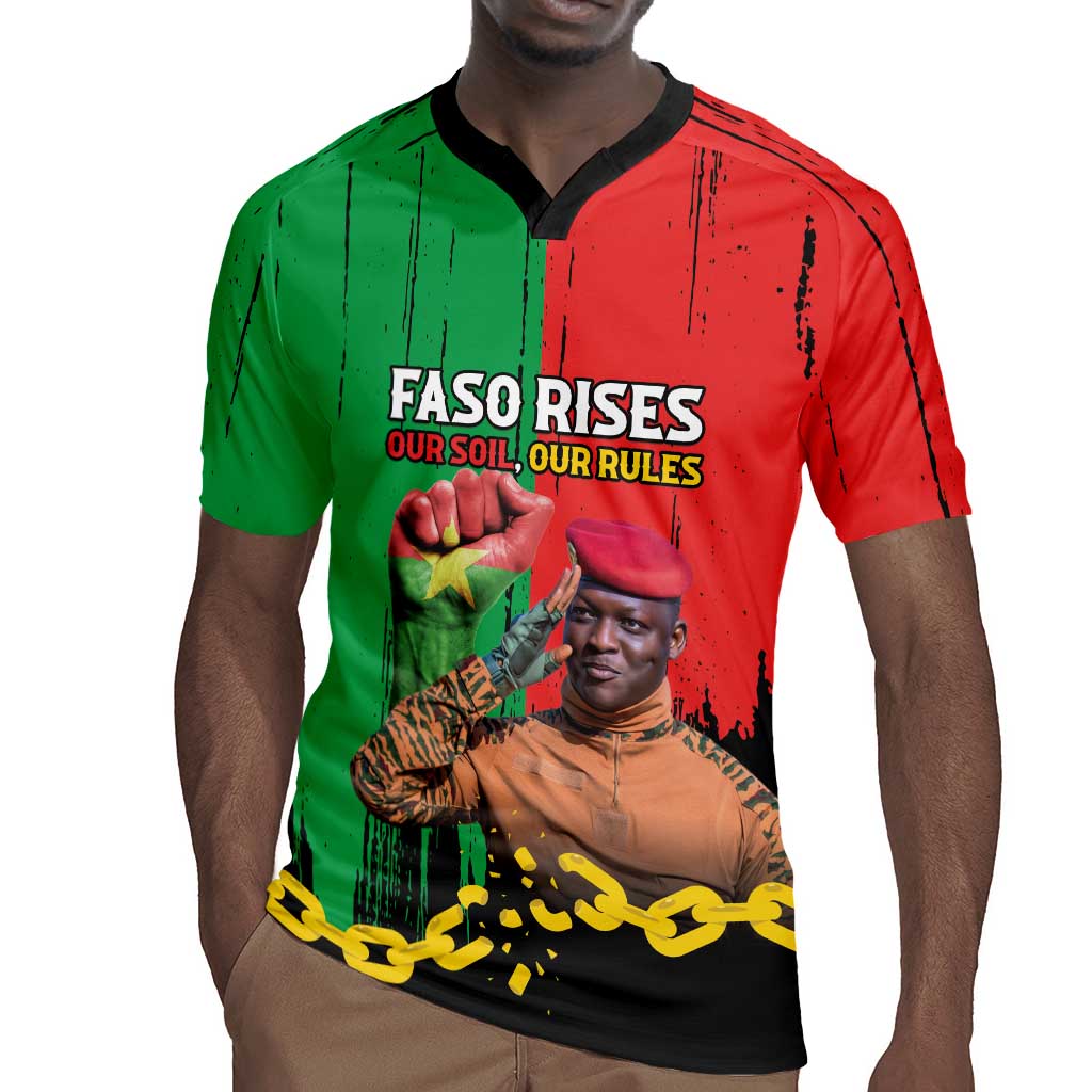 Faso Rises Our Soil Our Rules Rugby Jersey Ibrahim Traore Revolutionary Spirit