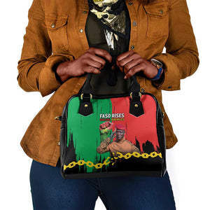Faso Rises Our Soil Our Rules Shoulder Handbag Ibrahim Traore Revolutionary Spirit