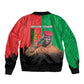 Faso Rises Our Soil Our Rules Sleeve Zip Bomber Jacket Ibrahim Traore Revolutionary Spirit