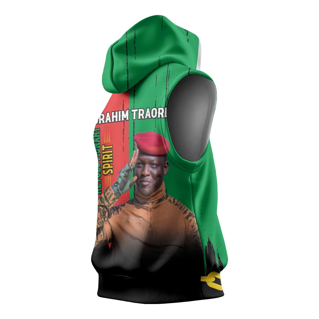 Faso Rises Our Soil Our Rules Sleeveless Hoodie Ibrahim Traore Revolutionary Spirit - African Pride