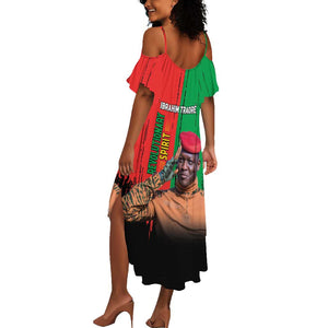 Faso Rises Our Soil Our Rules Summer Maxi Dress Ibrahim Traore Revolutionary Spirit