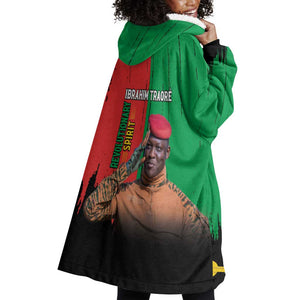Faso Rises Our Soil Our Rules Wearable Blanket Hoodie Ibrahim Traore Revolutionary Spirit