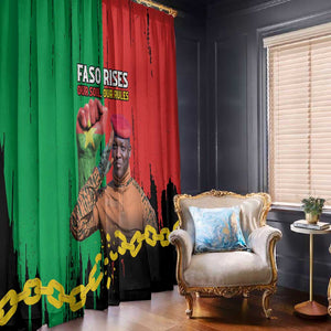 Faso Rises Our Soil Our Rules Window Curtain Ibrahim Traore Revolutionary Spirit