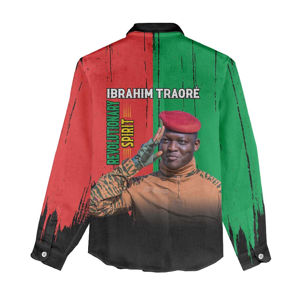 Faso Rises Our Soil Our Rules Women Casual Shirt Ibrahim Traore Revolutionary Spirit