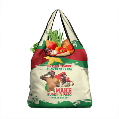 Ibrahim Traore Thomas Sankara Grocery Bag Make Burkina Faso Great Again