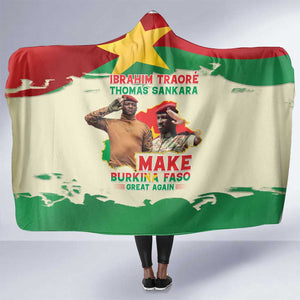 Ibrahim Traore Thomas Sankara Hooded Blanket Make Burkina Faso Great Again