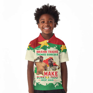 Ibrahim Traore Thomas Sankara Kid Polo Shirt Make Burkina Faso Great Again