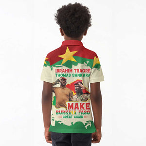 Ibrahim Traore Thomas Sankara Kid Polo Shirt Make Burkina Faso Great Again