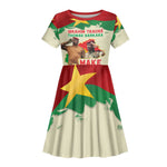 Ibrahim Traore Thomas Sankara Kid Short Sleeve Dress Make Burkina Faso Great Again