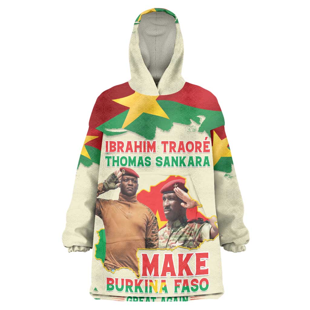 Ibrahim Traore Thomas Sankara Kid Wearable Blanket Hoodie Make Burkina Faso Great Again