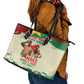 Ibrahim Traore Thomas Sankara Leather Tote Bag Make Burkina Faso Great Again