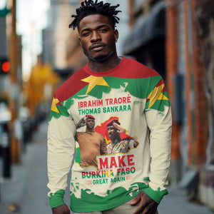 Ibrahim Traore Thomas Sankara Long Sleeve Shirt Make Burkina Faso Great Again