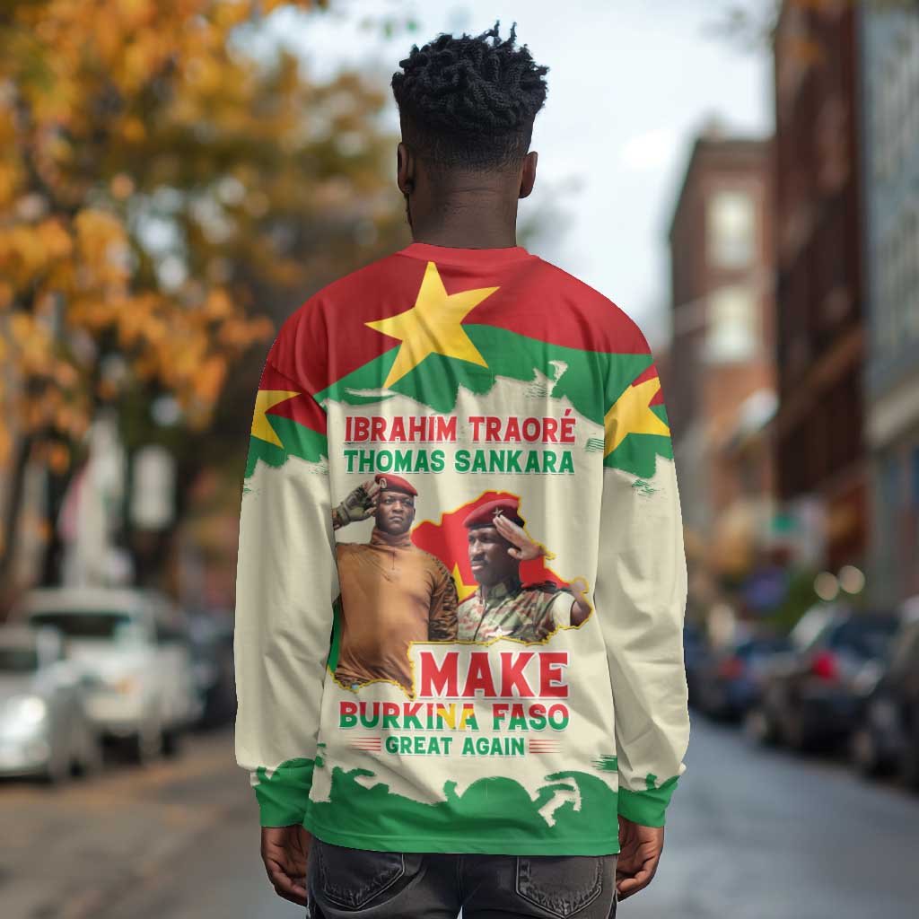 Ibrahim Traore Thomas Sankara Long Sleeve Shirt Make Burkina Faso Great Again