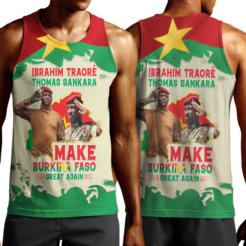 Ibrahim Traore Thomas Sankara Men Tank Top Make Burkina Faso Great Again