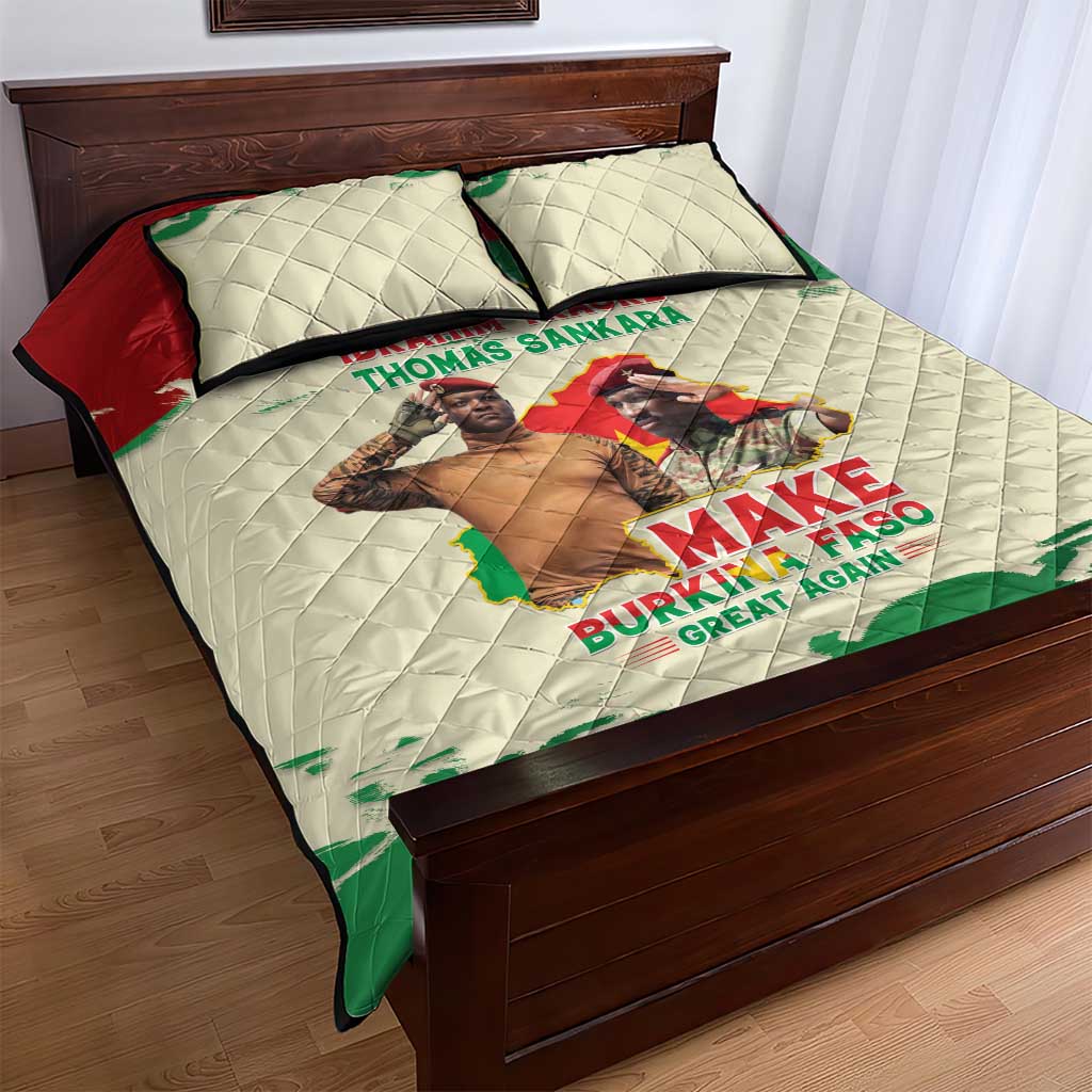 Ibrahim Traore Thomas Sankara Quilt Bed Set Make Burkina Faso Great Again