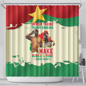 Ibrahim Traore Thomas Sankara Shower Curtain Make Burkina Faso Great Again