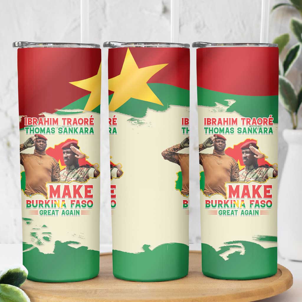Ibrahim Traore Thomas Sankara Skinny Tumbler Make Burkina Faso Great Again