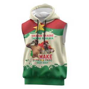 Ibrahim Traore Thomas Sankara Sleeveless Hoodie Make Burkina Faso Great Again - African Pride