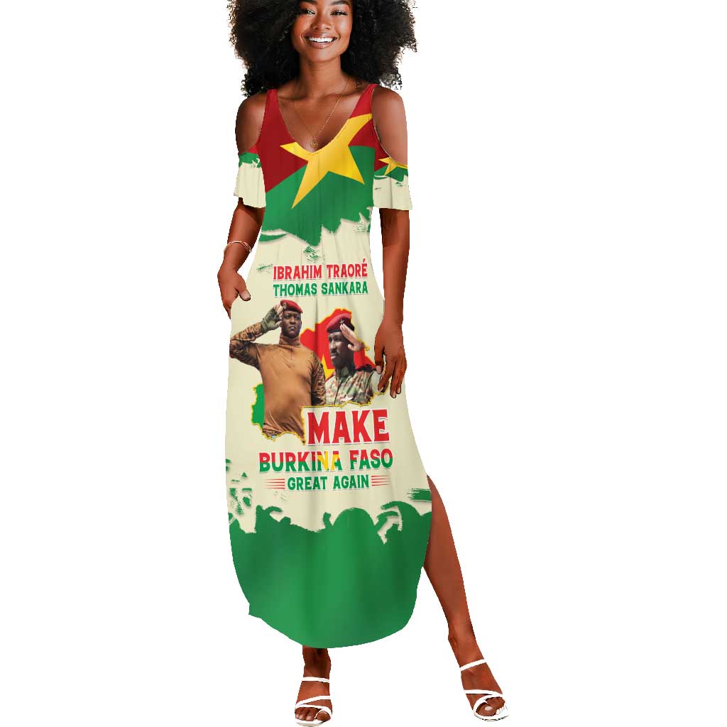 Ibrahim Traore Thomas Sankara Summer Maxi Dress Make Burkina Faso Great Again