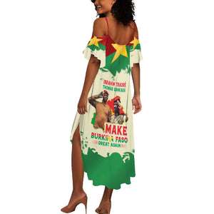 Ibrahim Traore Thomas Sankara Summer Maxi Dress Make Burkina Faso Great Again