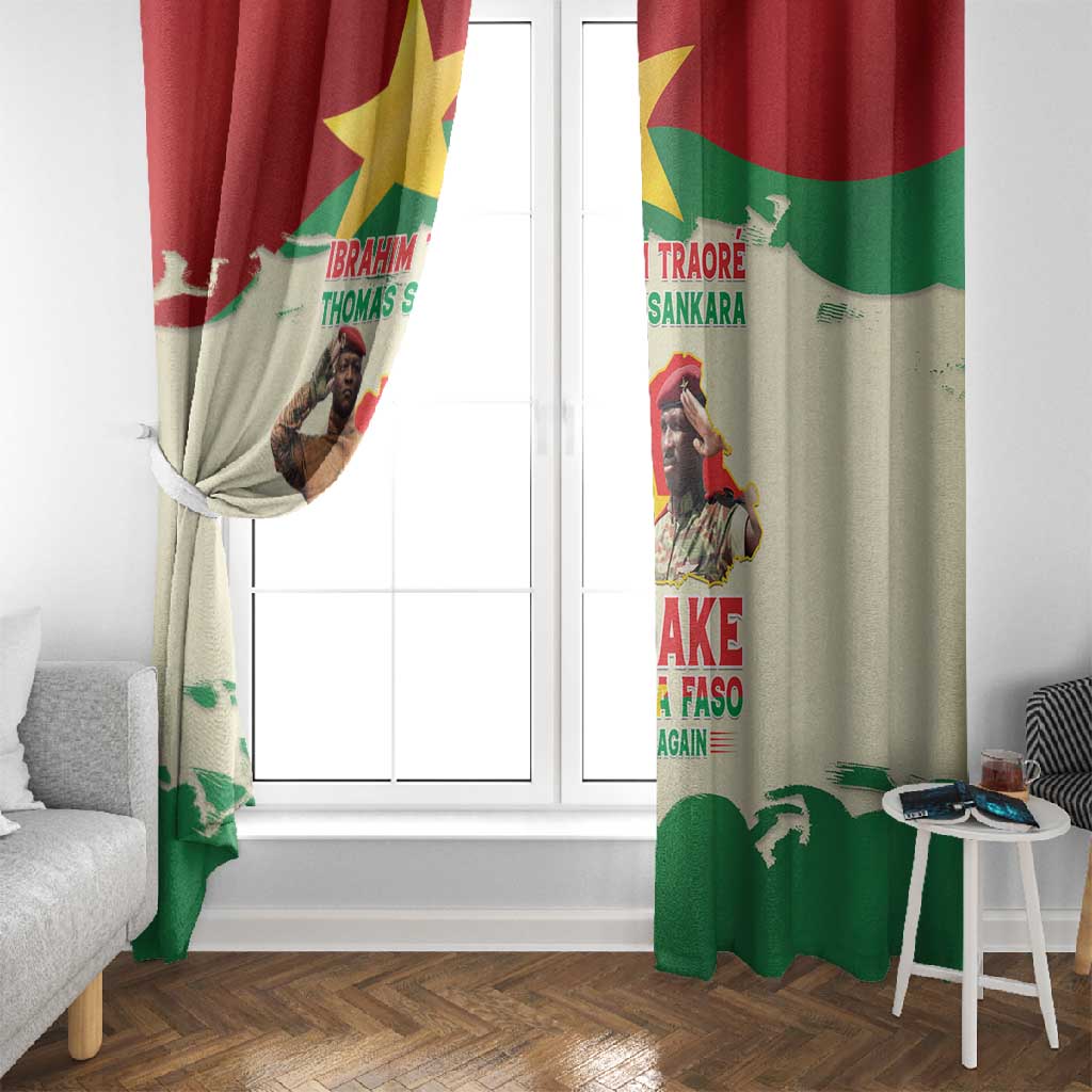 Ibrahim Traore Thomas Sankara Window Curtain Make Burkina Faso Great Again