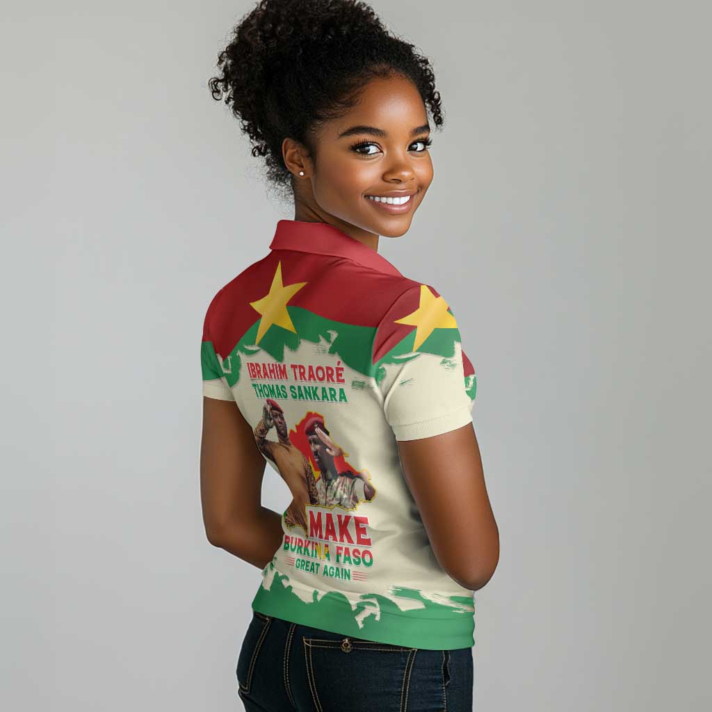 Ibrahim Traore Thomas Sankara Women Polo Shirt Make Burkina Faso Great Again