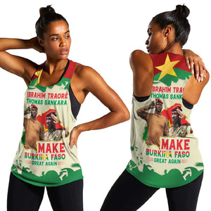 Ibrahim Traore Thomas Sankara Women Racerback Tank Make Burkina Faso Great Again