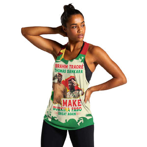 Ibrahim Traore Thomas Sankara Women Racerback Tank Make Burkina Faso Great Again