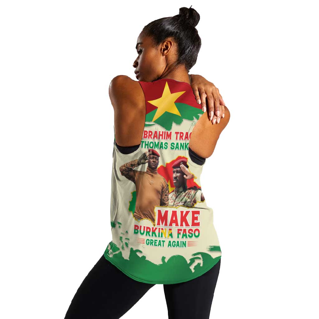 Ibrahim Traore Thomas Sankara Women Racerback Tank Make Burkina Faso Great Again