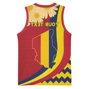 Personalised Afro Chad Basketball Jersey Happy 65th of Independence - African Pride
