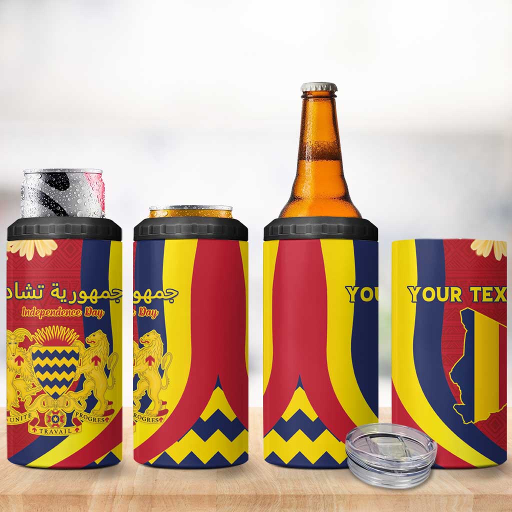 Personalised Afro Chad 4 in 1 Can Cooler Tumbler Happy 65th of Independence