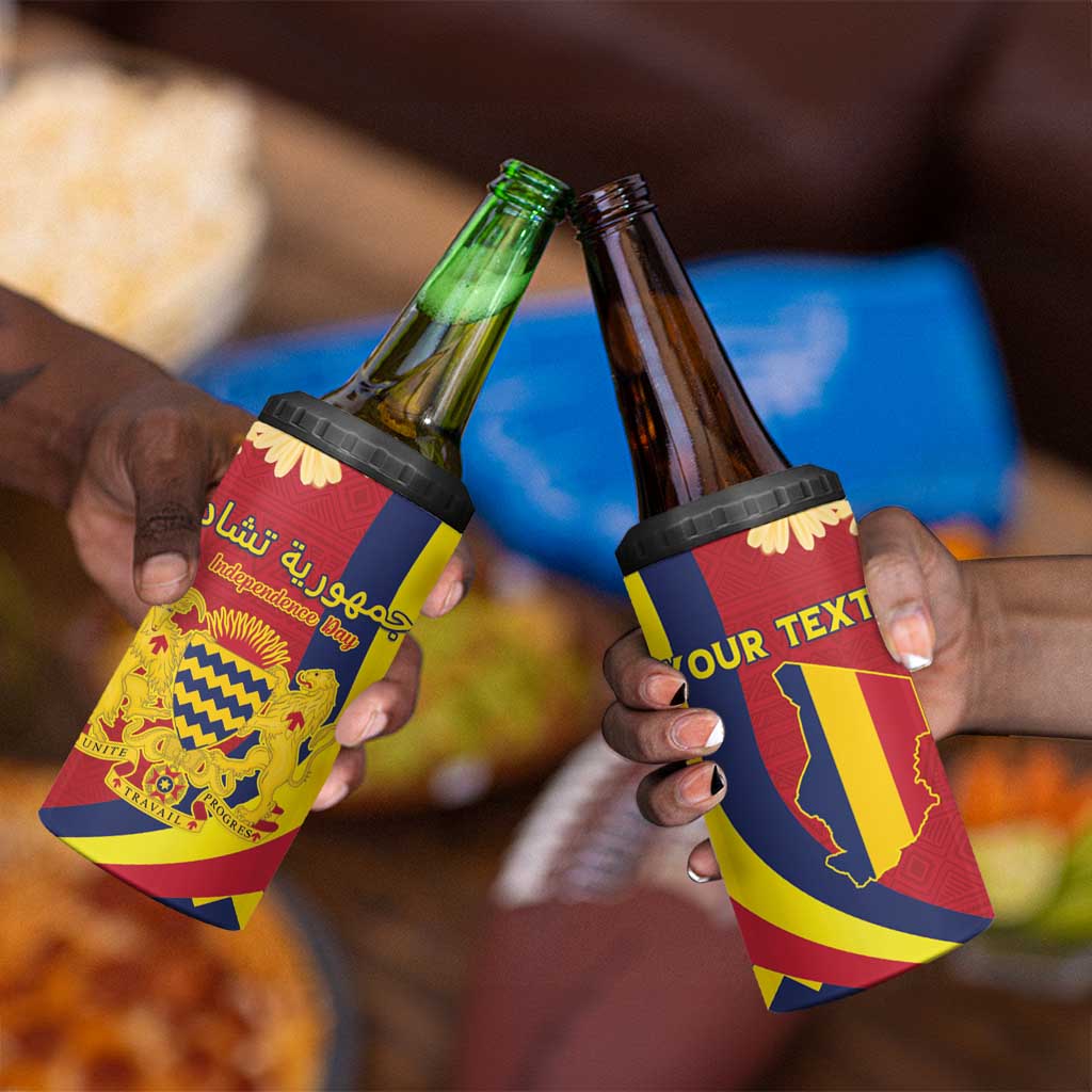 Personalised Afro Chad 4 in 1 Can Cooler Tumbler Happy 65th of Independence