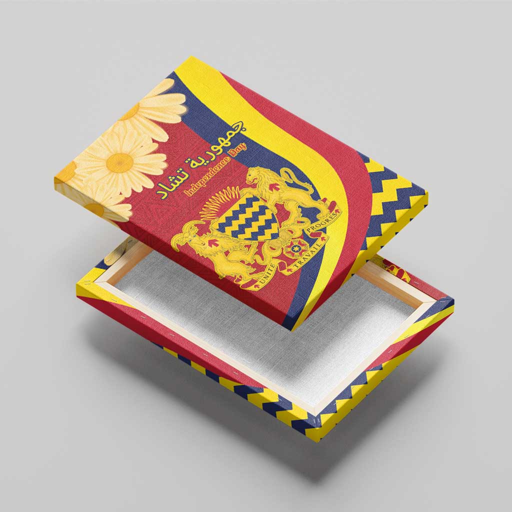 Afro Chad Canvas Wall Art Happy 65th of Independence