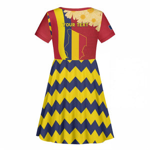 Personalised Afro Chad Kid Short Sleeve Dress Happy 65th of Independence