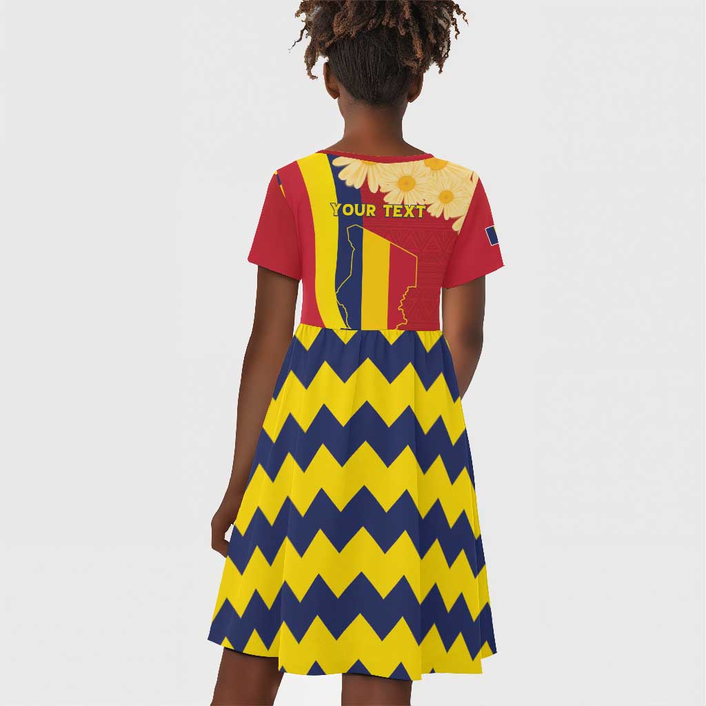 Personalised Afro Chad Kid Short Sleeve Dress Happy 65th of Independence