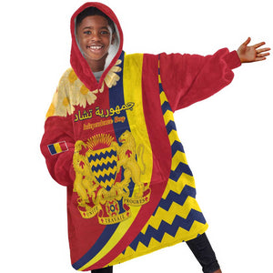 Personalised Afro Chad Kid Wearable Blanket Hoodie Happy 65th of Independence
