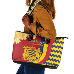 Afro Chad Leather Tote Bag Happy 65th of Independence