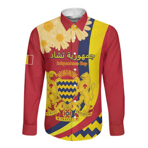 Personalised Afro Chad Long Sleeve Button Shirt Happy 65th of Independence