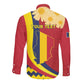 Personalised Afro Chad Long Sleeve Button Shirt Happy 65th of Independence