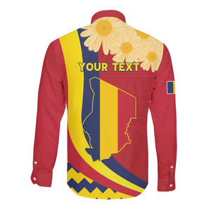 Personalised Afro Chad Long Sleeve Button Shirt Happy 65th of Independence