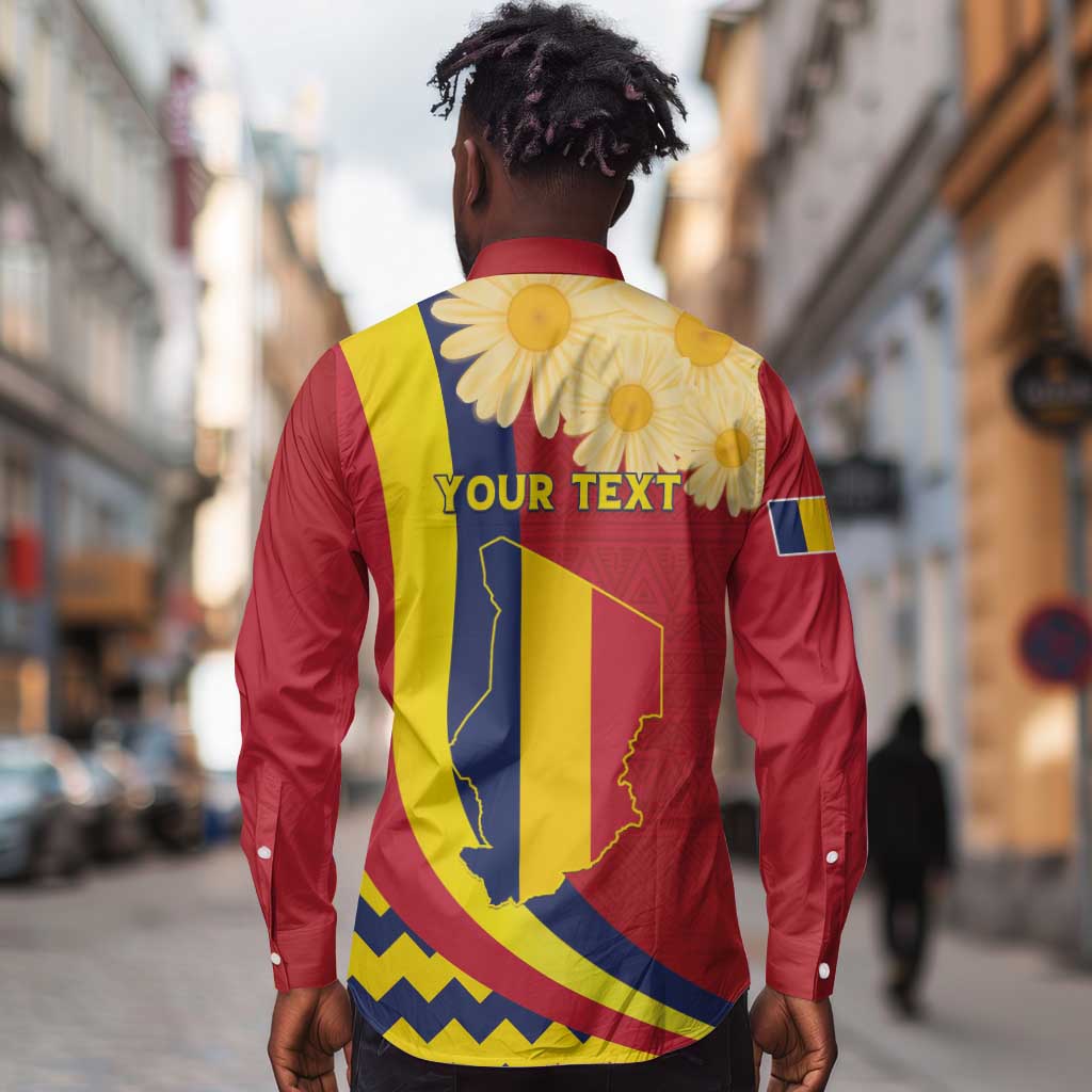 Personalised Afro Chad Long Sleeve Button Shirt Happy 65th of Independence